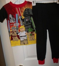 Star Wars Red Black 2 Piece Set Long Pajama PJ Boys Size 4 NWT