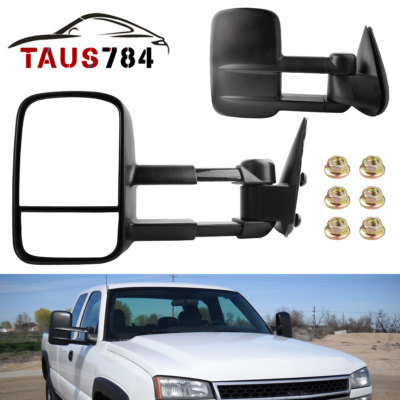 Black Manual Folding Mirrors Pair Of Manual Towing 1999-2006 Chevy Silverado / GMC Sierra 1500/2500/3500 Mirrors For - Foto 4