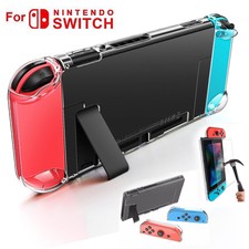 Clear Shockproof Hard Protective Case Cover+Screen Protector For Nintendo Switch
