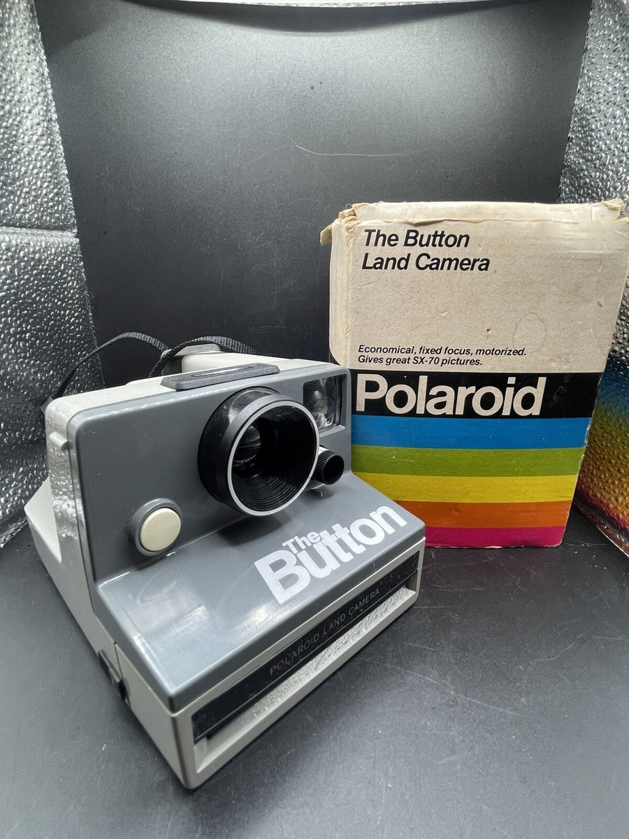VINTAGE 1980s Polaroid The Button SX-70 Instant Film Land Camera w