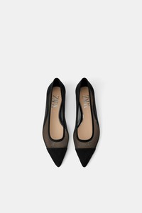 mesh pointed toe flats