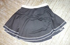 Unbranded Girls Medium Cheerleading Cheer Dance Skirt Black White