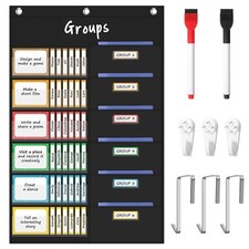 Small Group Management Pocket Chart with 96 Cards Classroom Jobs Chart Small ...