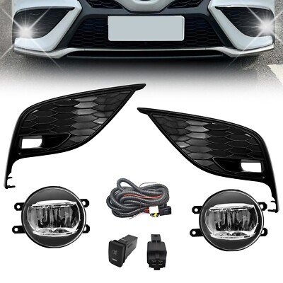 For 2021-2024 Toyota Camry SE XSE LED Fog Lights Front Bumper Lamps with Bulbs