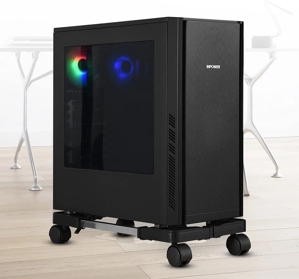 Mobile PC Ständer CPU Ständer, Einstellbarer Breite Desktop Computer Tower DHL - Bild 2 von 4