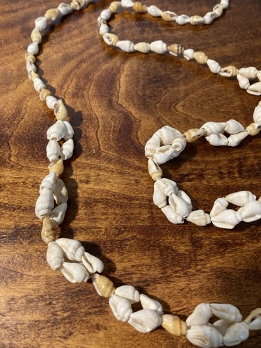 Vintage Sea Shell Beach Surf Coastal Necklace No Closure 36 in - Picture 7 of 11