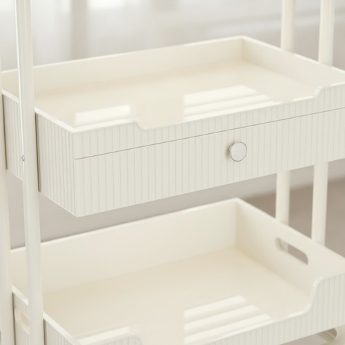 Beauty Salon Trolley Large Storage 3-Tier Rolling Cart Spacious for Hairstylists - Afbeelding 8 van 10