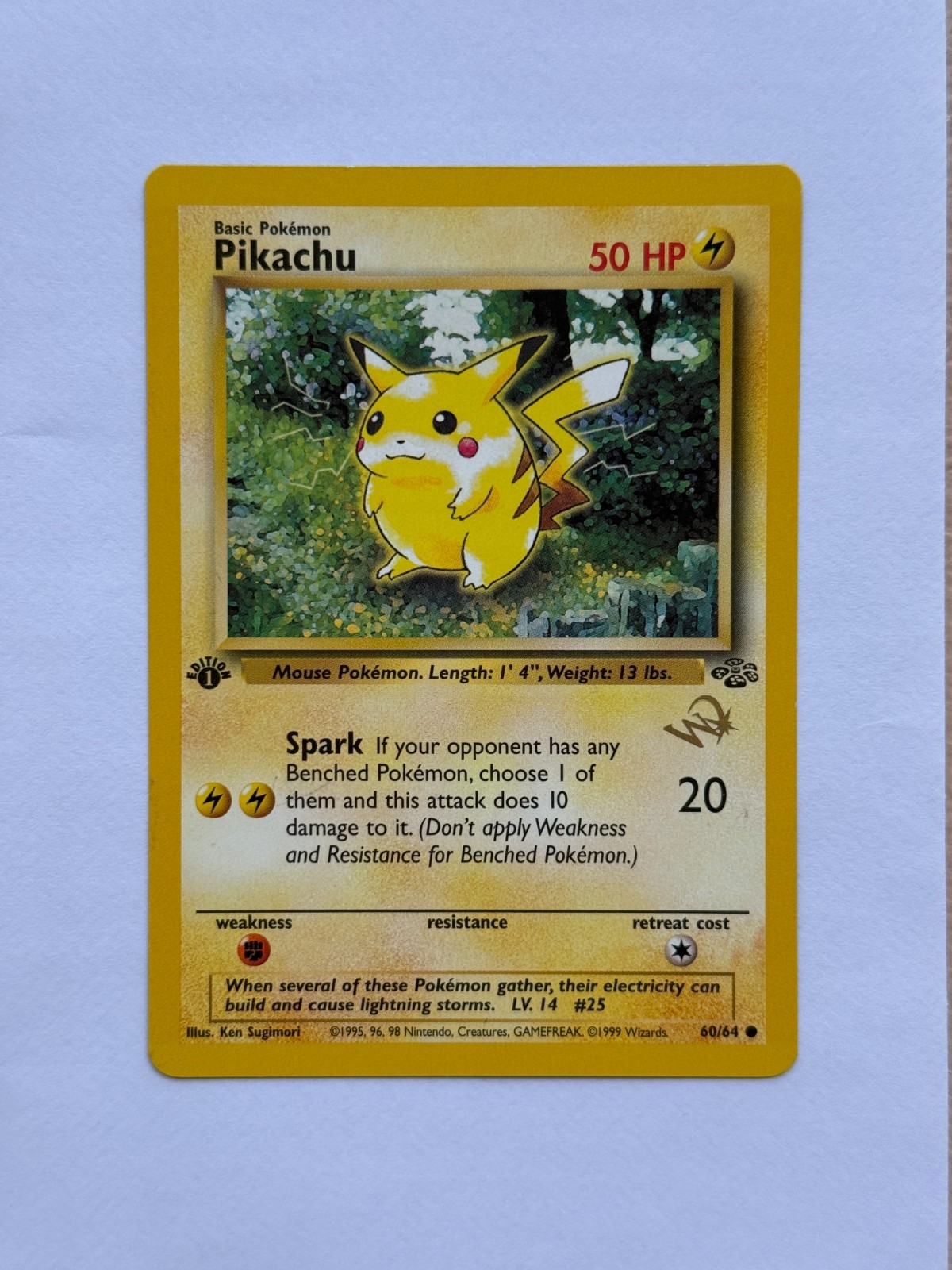 Pokémon Pikachu Jungle 1st Edition Duelist Promo Gold Stamp LP Excellent