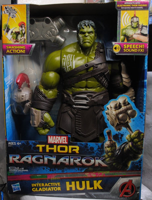 Hasbro Marvel Thor Ragnarok Interactive Gladiator Hulk NIB 14  Needs Batteries
