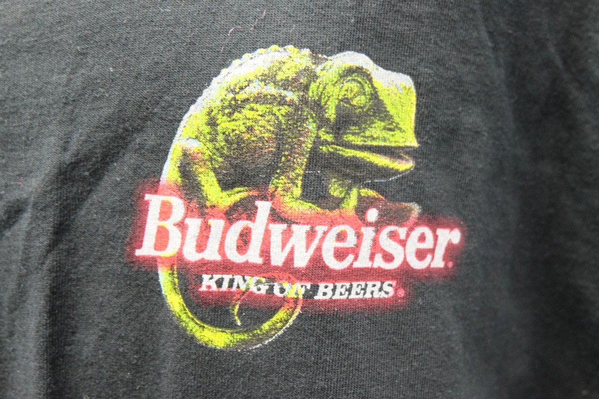 BUDWEISER Vintage 90s 1998 Lizard Wrestling WWE WWF Parody T-Shirt 