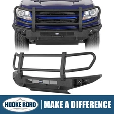 Hooke Road Steel Front Bumper w/Tube Grille Guard for 2015-2020 Chevy Colorado