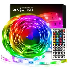 DAYBETTER Led Strip Lights 32.8ft Kit with Remote and 32.8 ft, Multicolor