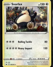 Snorlax Rara SWSH01: Set Base Spada e Scudo 140/202 Carta Pokemon Incolore