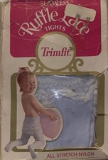 Vintage TRIMFIT Ruffle Lace Tights 0-6 Mos. NOS