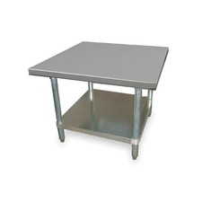 GRAINGER APPROVED 2KRE3 Fixed Work Table,SS,24" W,24" D 2KRE3