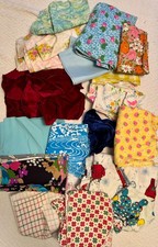 Fabric Scrap Pcs Large Lot Approx 3 lbs Crafts, Quilting, Doll Clothes, Mixed