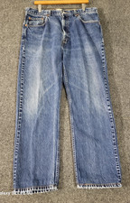 Vintage Y2K Levi's Regular Fit Jeans Mens ACTUAL SZ 36x30 M Wash Great Fade