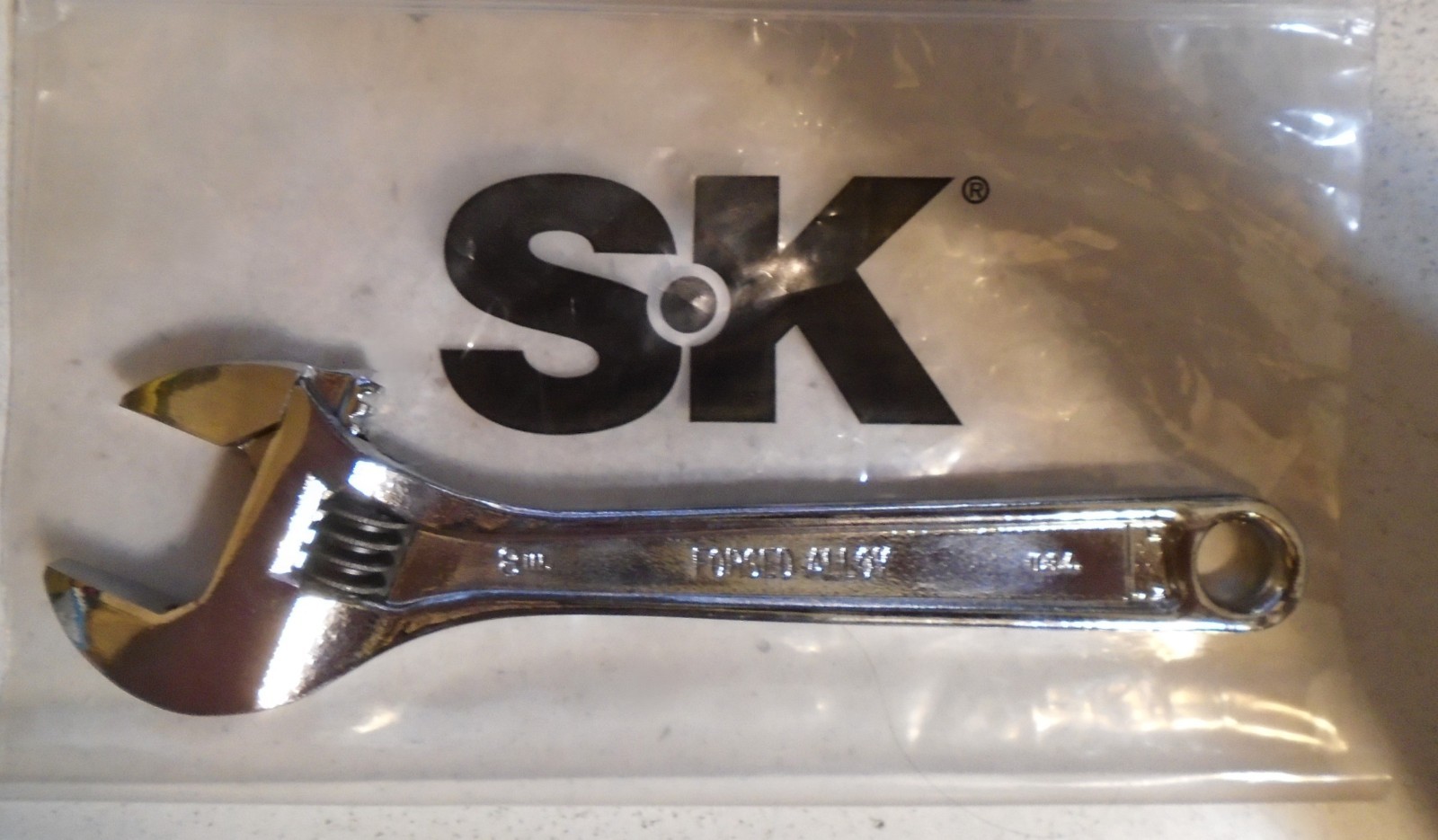 NEW! SK S-K Tool 8" Adjustable Wrench Adjust to Sizes 0-1 1/8" USA