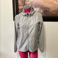 Vuori Outdoor Trainer Shell Jacket Women Small Stretch UPF Water-Resistant Gray