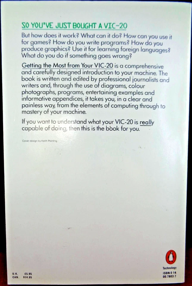 COMMODORE VC-20/VIC-20 -- GETTING THE MOST FROM YOUR VIC-20 (PENGUIN -BUCH) #2EN - Bild 3 von 3