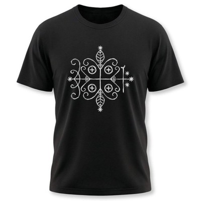 Papa Legba Veve T-Shirt - Haitian Vodou Sacred Geometry Tee