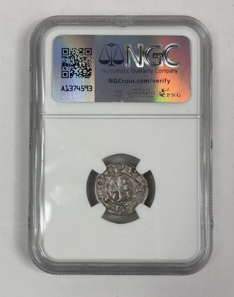 NGC GENUINE Alfonso VIII 1158-1214 SPAIN TOLEDO Silver Dinero - Image 4 of 4