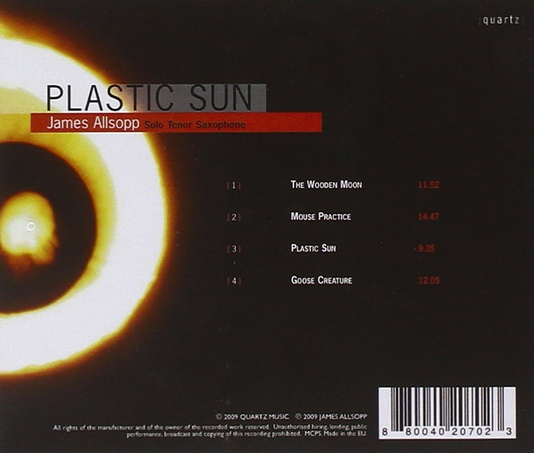 James Allsopp Plastic Sun (CD) Album