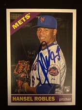 2015 Topps Heritage High Number Hansel Robles Signed Card 612 Mets Autograph RC