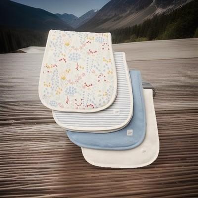 Tiny Kind Burp Cloth 4 Pack  - Blue Multi Floral
