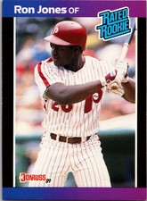 1989 Donruss Baseball #40 Ron Jones Rookie RC MLB Card Philadelphia Phillies. rookie card picture