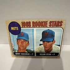 Topps 1968 Rookie Stars Nolan Ryan Jerry Koosman #177 Mets Rookie Card. rookie card picture