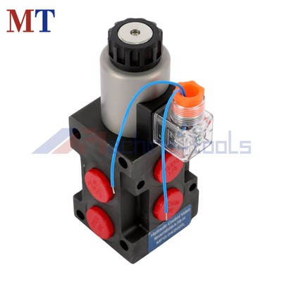 12V DC 13GPM 6-Way Valve 3625 PSI Hydraulic Diverter 3 Plugs