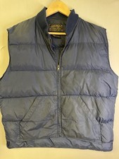 Vintage Eddie Bauer Goose Down Vest L Navy Blue Cabincore Fisherman Core Outdoor