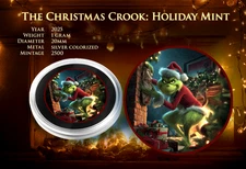 2025 The Christmas Crook .999 Silver Gram 20mm Diameter