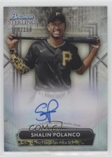 2022 Bowman Sterling Prospect Refractor 109/150 Shalin Polanco #PA-SP Auto z3a