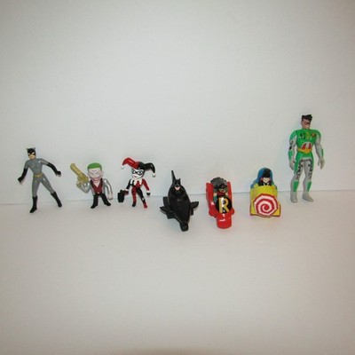 Lot of 7 DC Batman Robin Penguin Joker Harley Quinn Toys