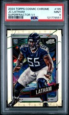 Marketplace image: 2024 TOPPS COSMIC CHROME SUPERFRACTOR 1/1 #195 JC LATHAM 1/1 PSA 9