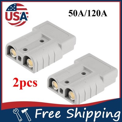 socket connector, 2 Pcs 50/120A Wire Connectors, Battery Quick Connect