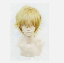 For Cosplay Short Blonde Curly Party Convention Wig Halloween wig