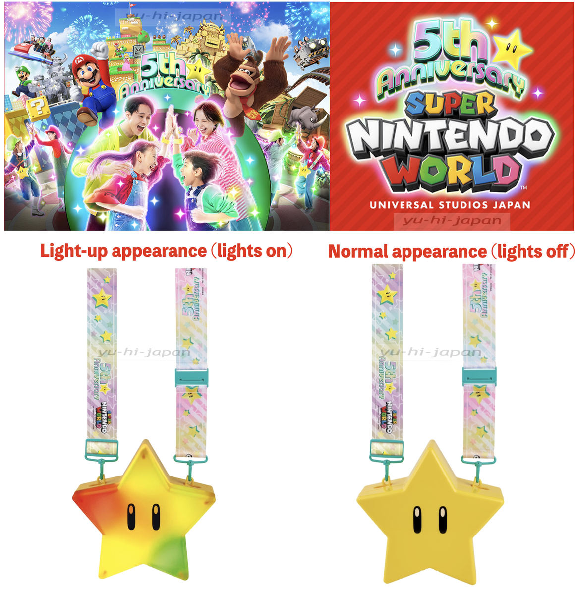 USJ Nintendo World 5th Anniversary Power Up Band & Superstar