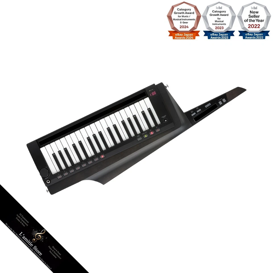KORG RK-100S 2 BK Translucent Black Wooden Keytar Synthesizer Shoulder Keyboard - Bild 2 von 4