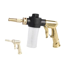 Garden Hose Nozzle Sprayer with 3.5oz Plastic Soap Dispenser Bottle, Heavy Du...