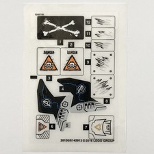LEGO STICKER SHEET 76050 Crossbones Hazard Heist Captain America Civil War