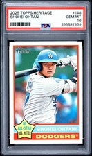 Shohei Ohtani 2025 Topps Heritage #148 PSA 10 - Los Angeles Dodgers
