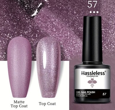 Light Mauve Sparkle Gel Polish