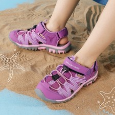 Kids Girls Boys Athletic Sandals Closed Toe Hook loop Outdoor Sports Sandals