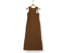 UniQlo Mesh Camisole Long Dress Ladies XS Brown New Tags Beach Holiday Maxi