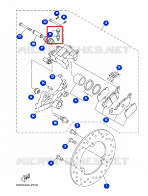 Genuine Yamaha YZF R3/MT-03 2015-2025 Rear Brake Bleed Screw Kit
