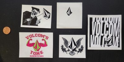 VOLCOM Surf Snowboard BMX Skateboard 5 Sticker Set Excellent NEW old stock  #9