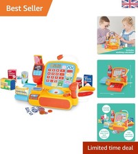 Multicolor Toy Cash Register Set with Calculator & Scanner for Fun Learning